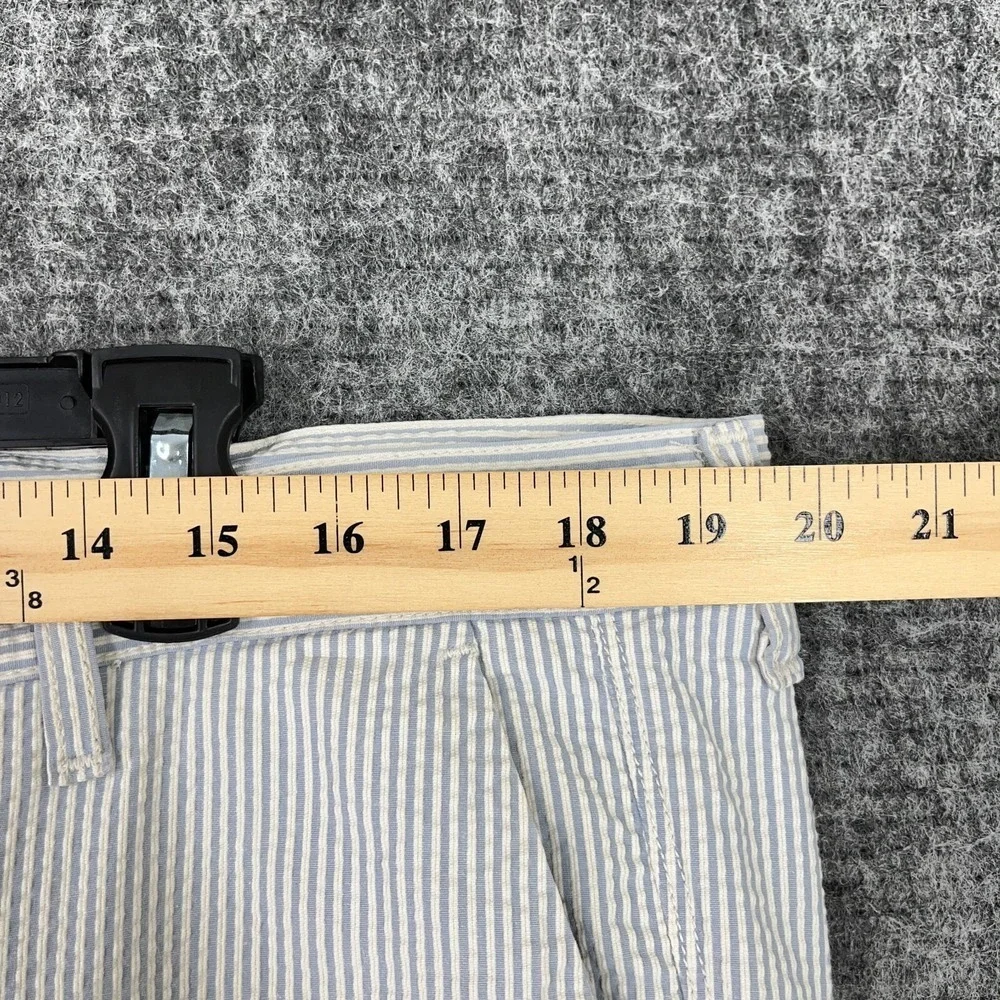7 For All Mankind Pants Mens 38‎ Made USA Seersucker Button Fly Retro Workwear